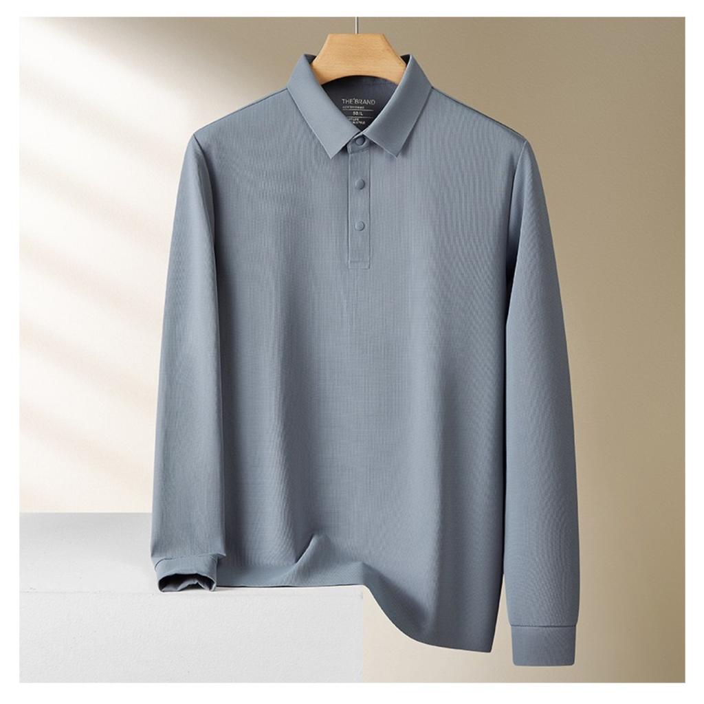 STORN Men's Waffle Long Sleeved POLO Shirt Spring Autumn Casual Top