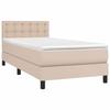 3141094 vidaXL Divan Bed with Mattress Cappuccino 80x200 Cm
