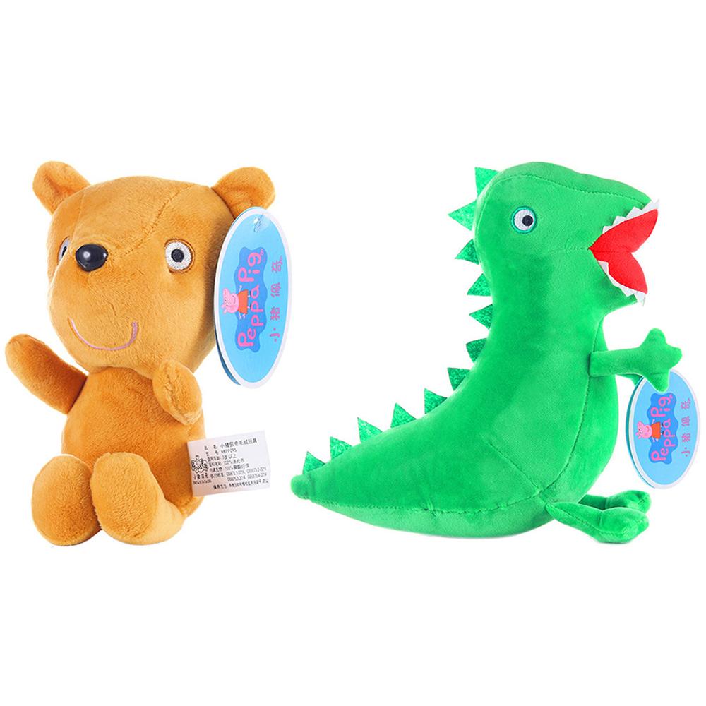 Peppa Pig Plush Toys Cute George Eddie Bear Mr Dinosaur Cartoon Anime Figure 19CM Stuffed Plush Toys Children Birthday Gift