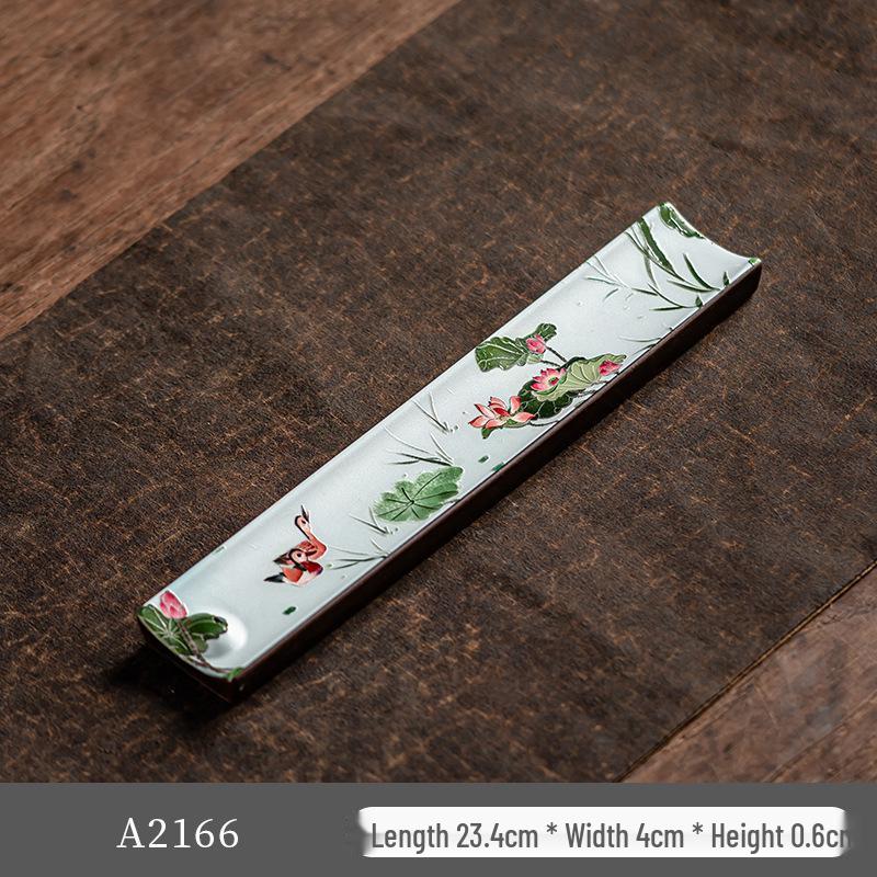 Guochao River & Mountain Ceramic Incense Holder - Retro Incense Stick Tray for Indoor Use