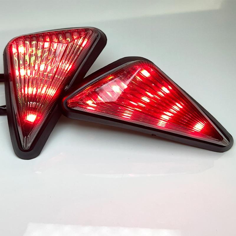2pcs for Daytime Running Turn Lampmotorcycle Smoke Triangular Built-in Mounting LED Turn Signal Indicator Lights New