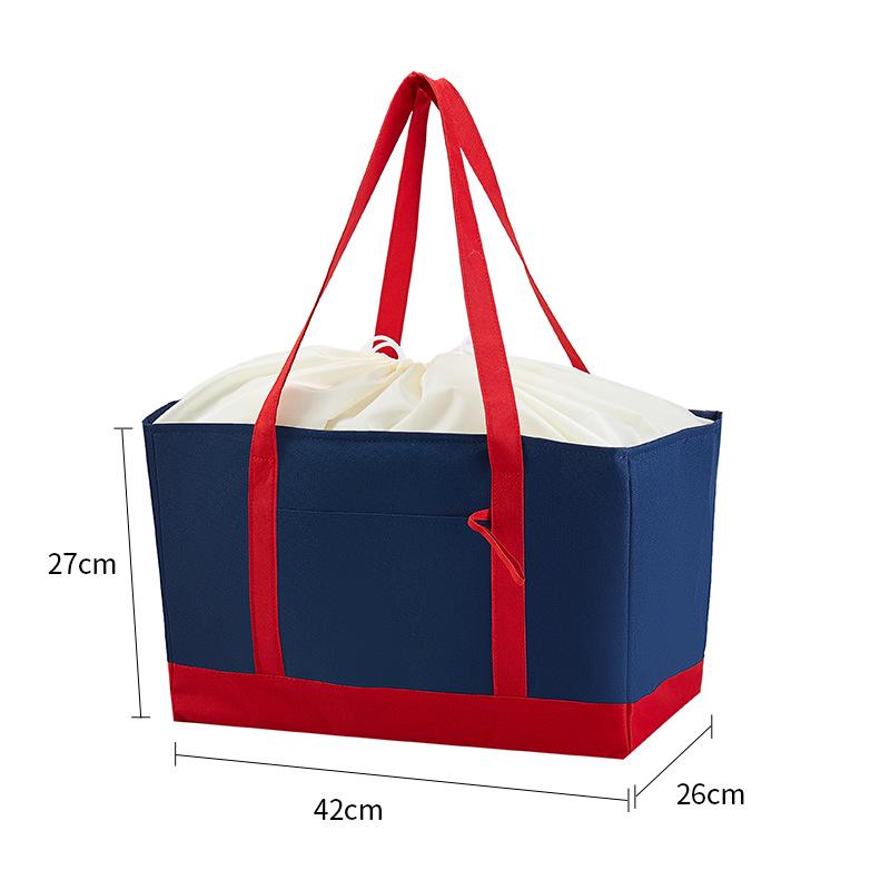 Large Capacity Foldable Insulated Shopping Bag - Portable and Cold-Keeping for BBQs and Picnics