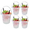 Secchietti da Cocktail in Plastica Per Bevande Una Tazza Idee per Feste Secchi da Punch Riutilizzabili da 32 oz Secchiello per Ghiaccio Secchiello per Frullati Traslucido