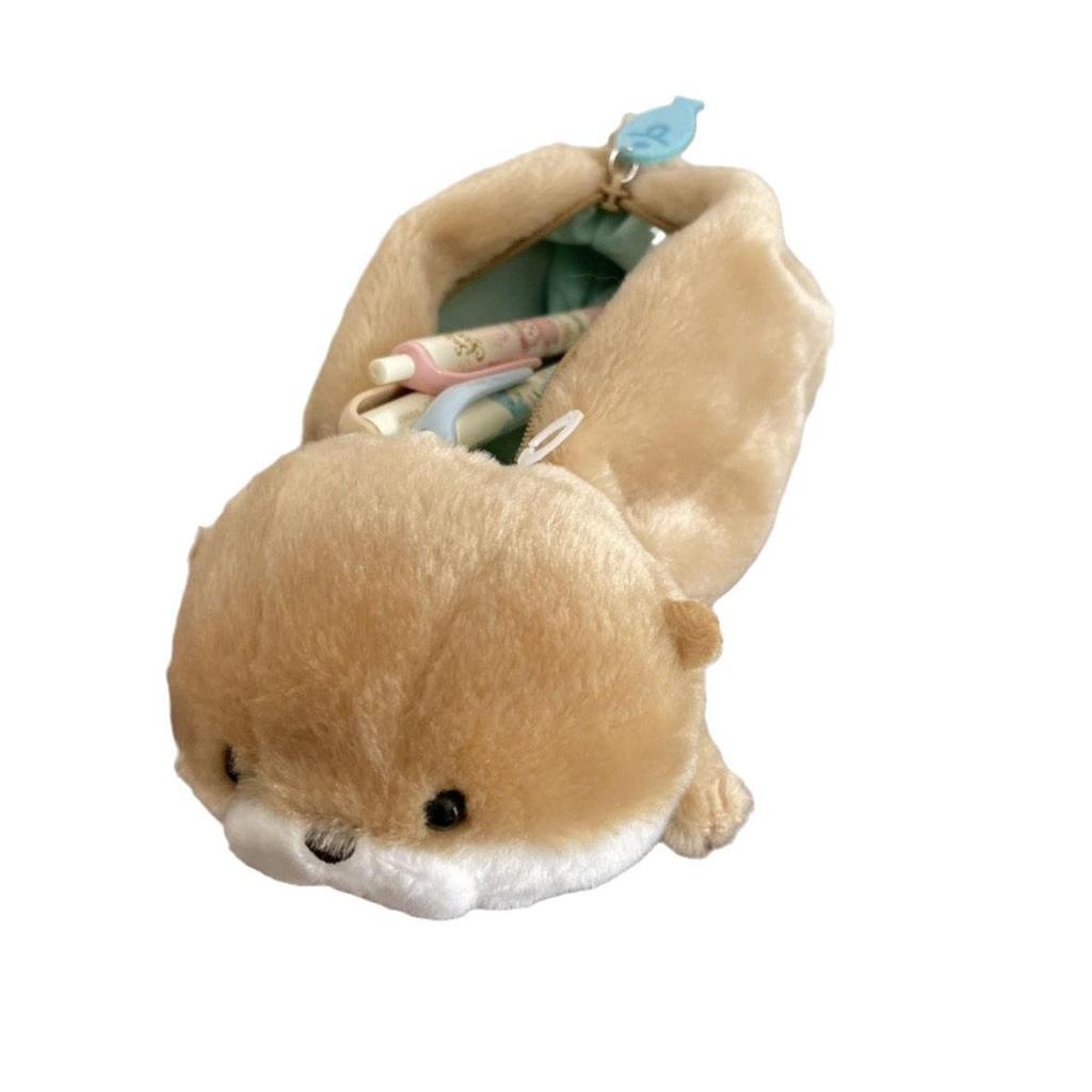 2024 Sea Otter Plush Pencil Case: Cute, High-End, Stylish & Functional Animal Storage Bag
