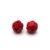 Imitation Cinnabar Lotus Beads: Round Jewelry Accessories, DIY Bodhi Brass Keychain, Lotus Spacer & Loose Beads.