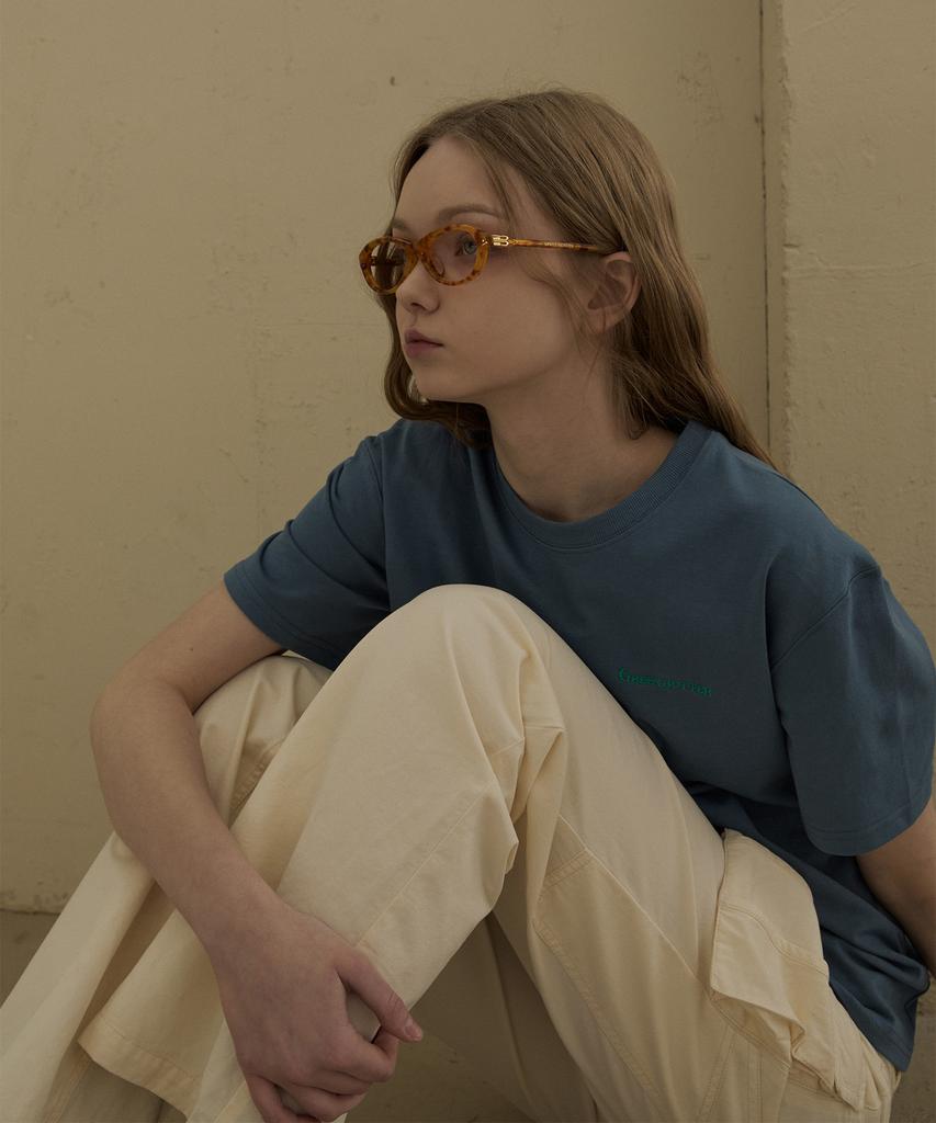 GREENBUTTER Cozy Solid Tee (Dusty Blue)