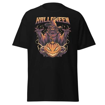 Skeleton Wizard Jackolantern Unisex Classic T-Shirt Halloween
