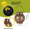 Solar Powered Moroccan Lanterns Metal Outdoor Hanging Lights Waterproof For Patio Lawn Yard Tabletop Decor Ambient Lighting