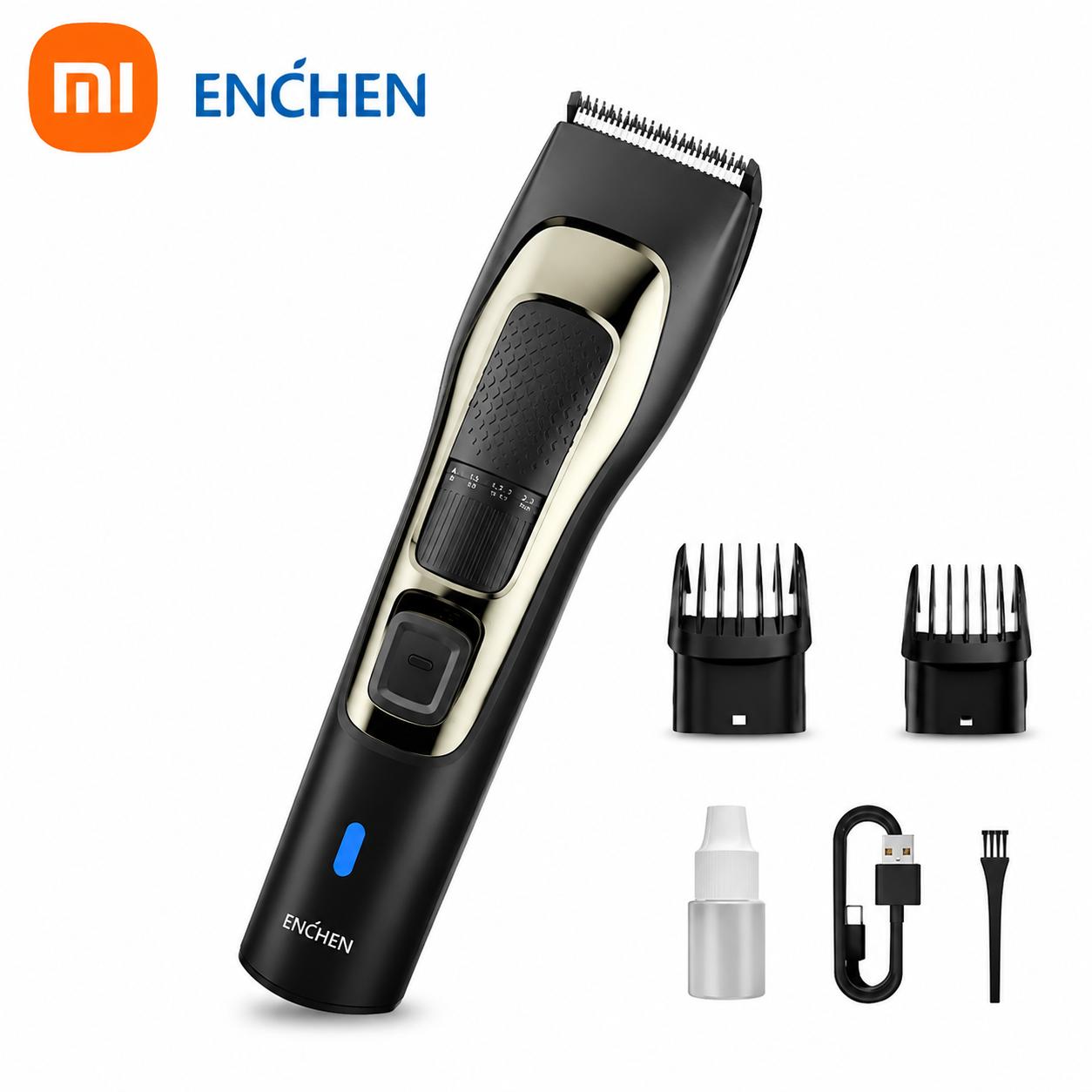 Xiaomi ENCHEN Electric Hair & Body Trimmer – Cordless Adjustable Clipper with USB Fast Charge for Home and Travel чёрный