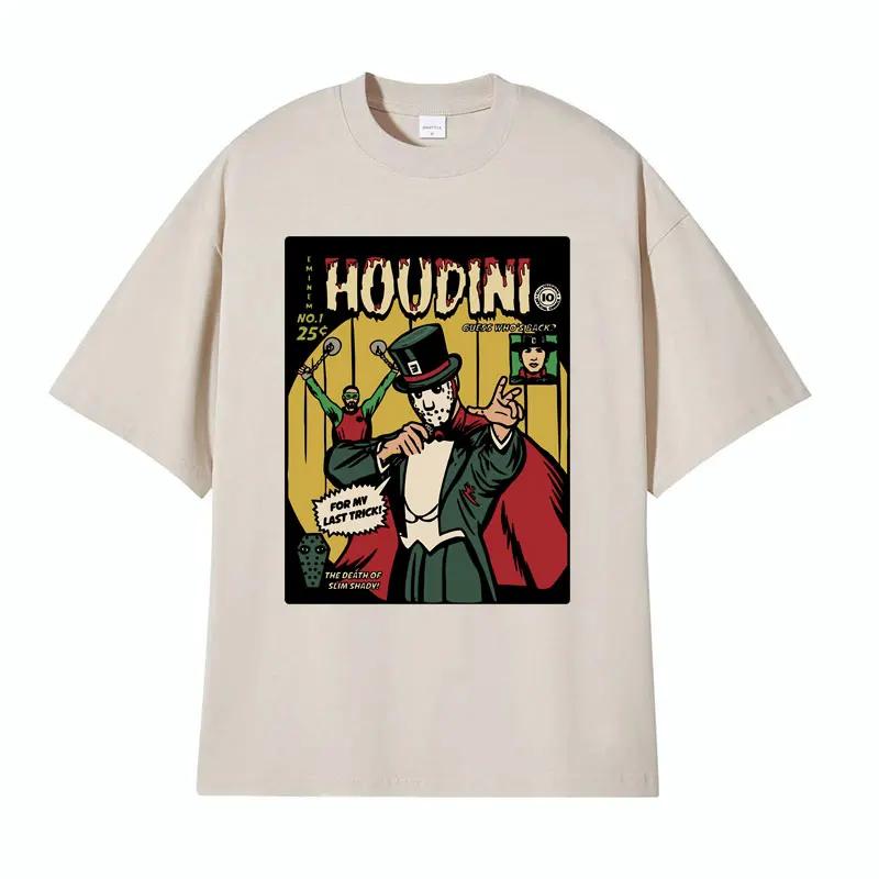 Eminem Houdini 2024 Nové album Trička Hádej, kdo je zpět a Pro můj poslední trik Tričko Muži Ženy Retro Ležérní 100% Bavlna Tričko