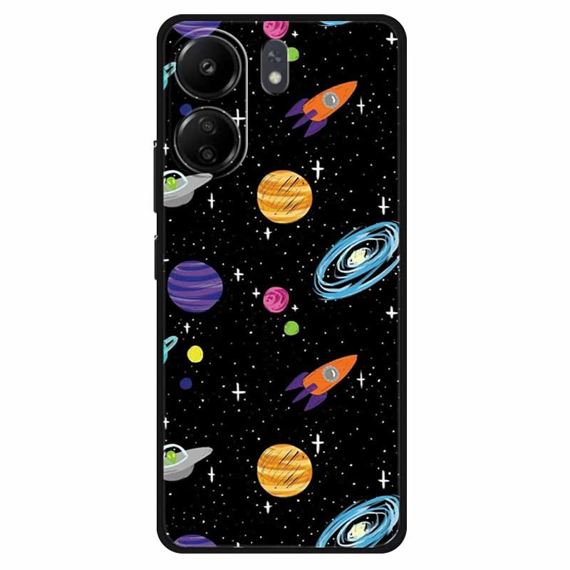 Funda For Xiaomi Poco C65 Case Soft Lion Wolf Black Shockproof Back Cover for Poco C65 C 65 Soft Case Poco C65 Cool Soft Bumper