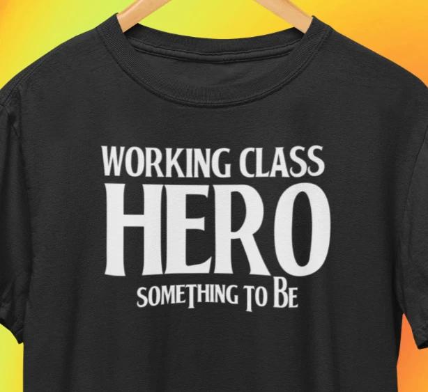Working Class Hero John Lennon T-Shirt / Beatles Inspired 60s 70s Pop Rock Shirt 2XL