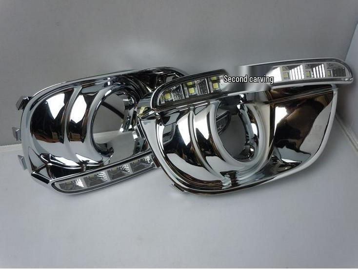 Daytime Running Lights & Fog Lights for 2013-2014 JEEP Compass, Light Guide Exterior, Front Bumper.
