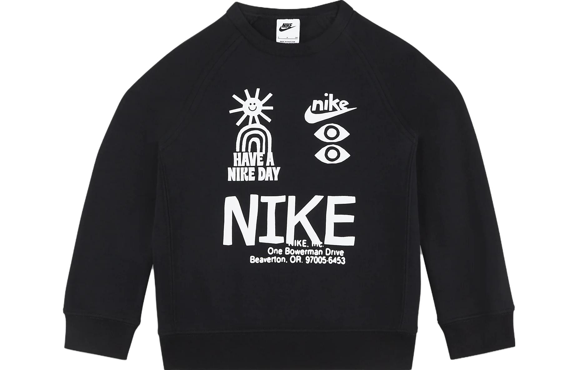 

Nike Kids Sweatshirts Crew Neck Moderate DQ8821-010 L