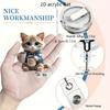 2D Flat Acrylic Cute Coffee Cat Retractable Badge Reel, Lanyard ID Clip For Nurses Doctors Registered Licensed Nurses Medical Workplace Use