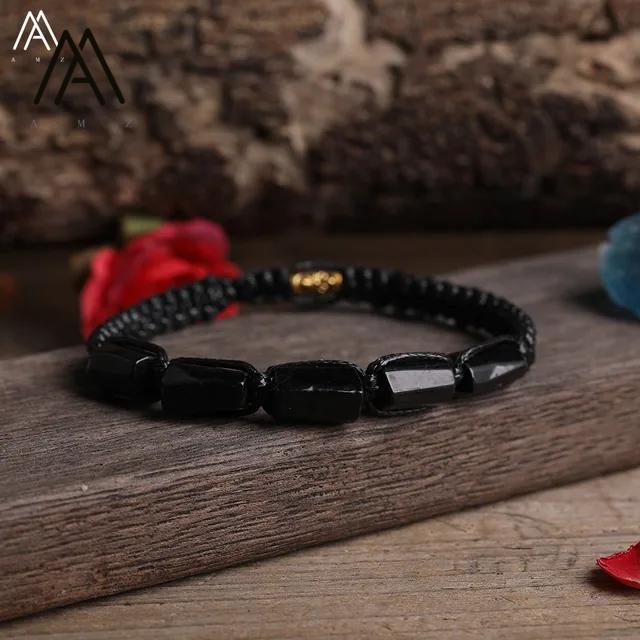 Amazing Jewelry Black Iron Rough Column Charm Bracelet Masculine Protection Amulet Classic Style Spacer Made in China