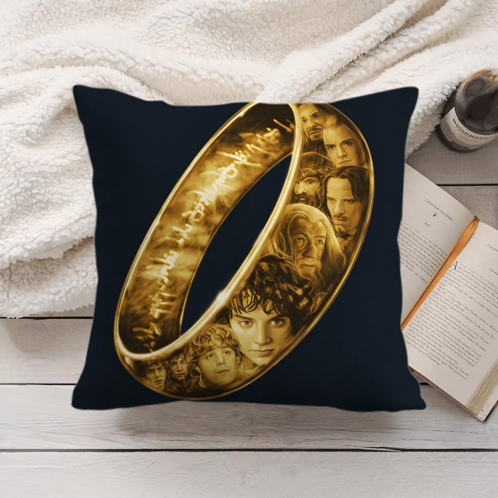 L-Lords Of The R-Rings Cushion Cover Soft Short Plush Pillow Cover Smooth Cozy Texture Aesthetic Cushion Case Home Decor