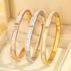Stainless Steel Diamond-encrusted Fritillary Gypsy Female High Version Fashionable and Versatile Temperament Couple Titanium Steel Jewelry