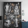 Sketch Coffee Set Tulle Curtains For Living Room Sheer Curtain Bedroom Veil Organza Decorative Window Treatments