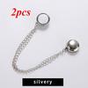Multi-Function Magnetic Clothing Clip with Chain Metal Buttons Clip Clothes Scarf Trouser Legs Cuff Fixing Magnet Pin Decor