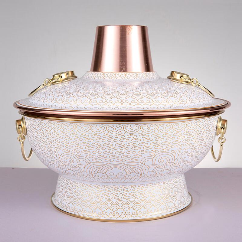 ZISIZ Enamel Cloisonné Copper Induction Hot Pot