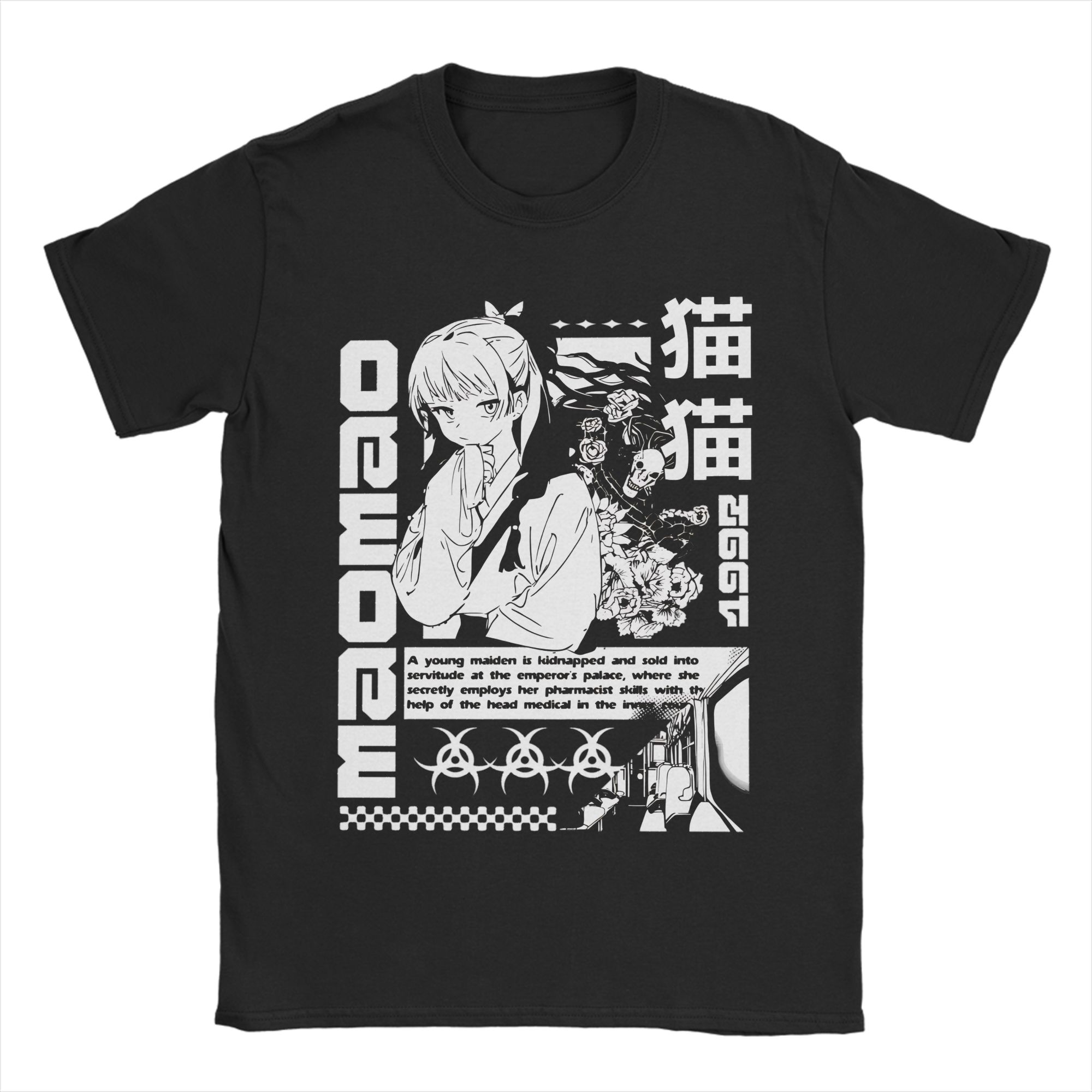 

Maomao Anime T-Shirt Unisex 100%Cotton Tops Vintage The Apothecary Diaries O-neck Short Sleeve M