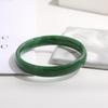 Elegant Chinese Style Jingle Bracelet: Ice-Transparent, Non-Fading Round Bangle Collection