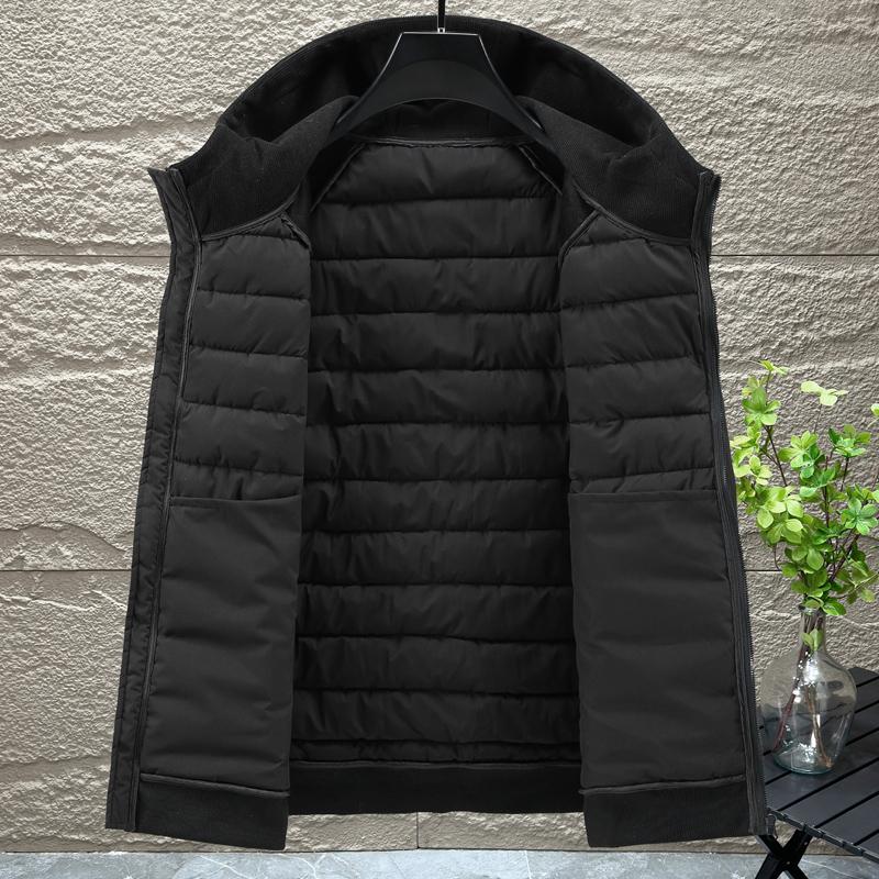 Plus Size 4XL-10XL Mode vinterparkas för män med stickade långa ärmar Ytterkläder Huva Oversize Lösa tjocka varma herrjackor