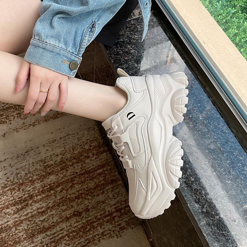 Augustine dad shoes women's autumn 2025 new muffin platform sports style casual running shoes little white shoes
