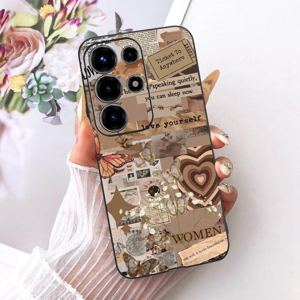 Bow Love Heart Pattern Cute Cat Phone Case For Itel Super 26 Ultra S26 Ultra S688LN Casing Soft TPU Silicone Shockproof Cover