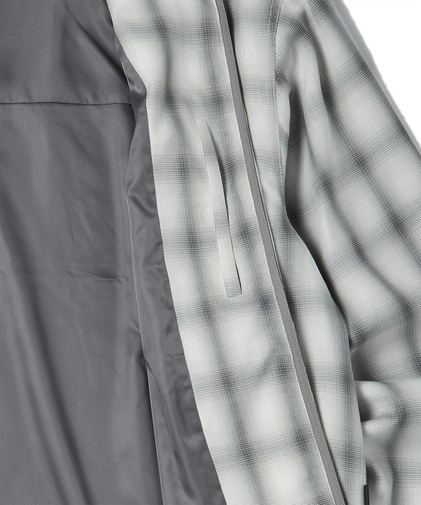 Travel Check Collared Piping Jacket Grey