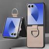 Kožené pouzdro s držákem na prsten pro Samsung Galaxy Z Flip7 5G Flip 7 Flip6 Flip 6 5 4 3 2 1 Flip5 Flip4 Flip3 Flip2 Ochranná pouzdra