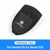 T31Volkswagen Car Sun Visor Sunglasses Holder PU Leather Glasses Clip For Passat B6 Golf Amarok T5 Phaeton ID3 Tiguan Auto Interior