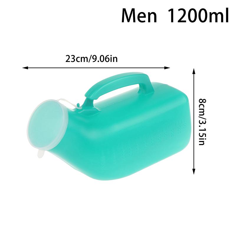 1Pc Portable Urinals Bottle For Women/Men 1000/1200Ml Plastic Bedpan Bottle With/Without Lid Pee Container Urinary Pee Bottle