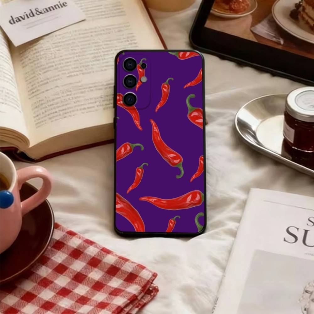 

Red Chili Pepper Phone Case For Samsung S25,S24,S21,S22,S23,S30,Ultra,S20,Plus,Fe,Soft Black Cover Samsung S22ULTRA5G