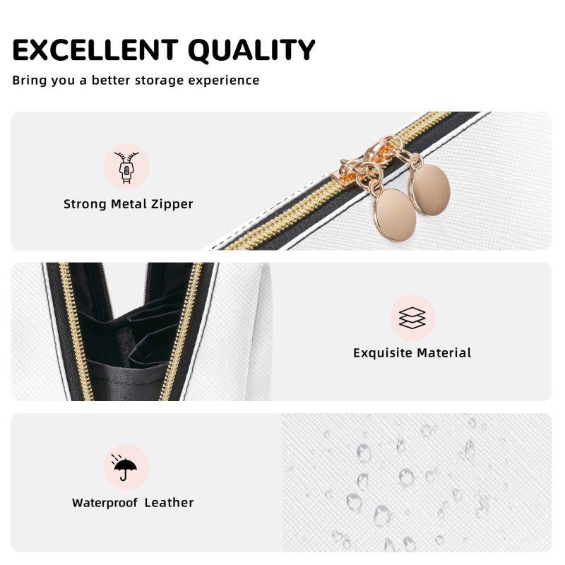 Japanese Sakura Cherry Blossom Leather Makeup Bag Women Foldable Waterproof Travel Storage Pouch Portable Toiletry Cosmetic Bag