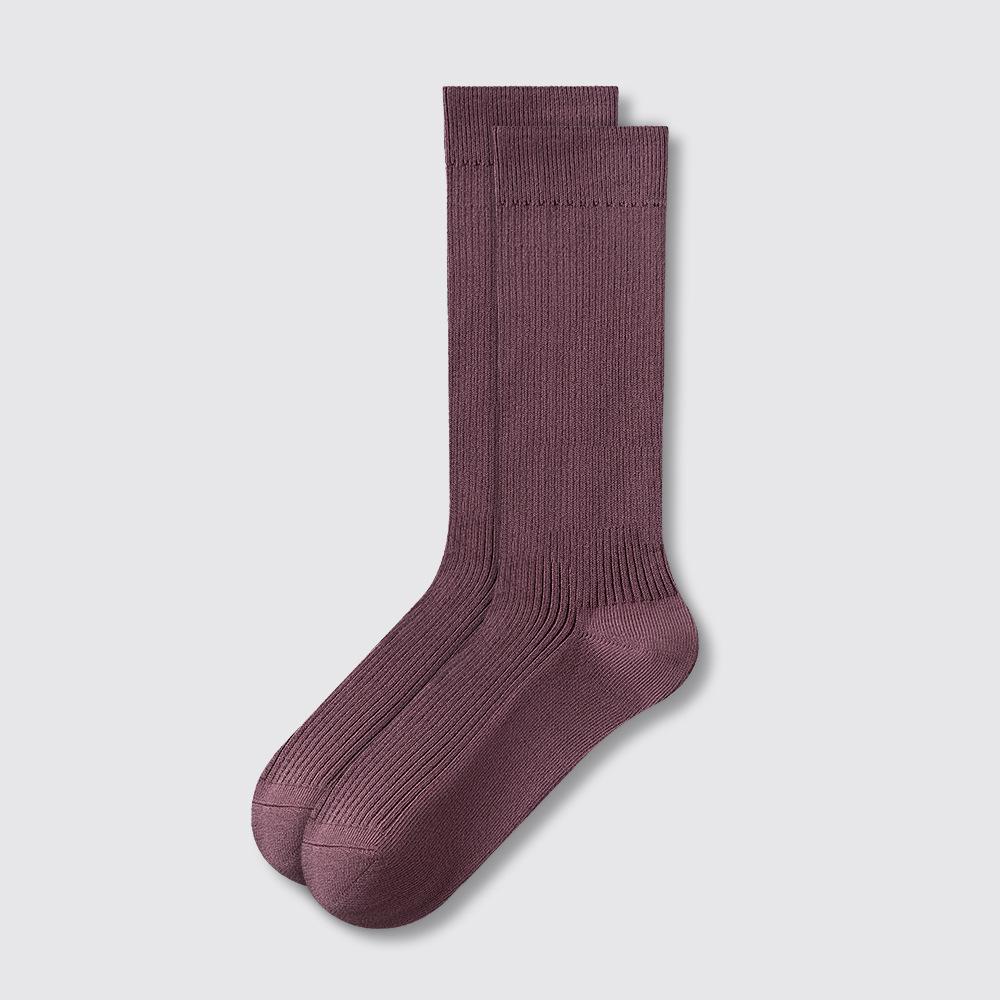 Female Autumn and Winter Style Cotton Antibacterial Red Moon Non Boneless Tube Pile Socks