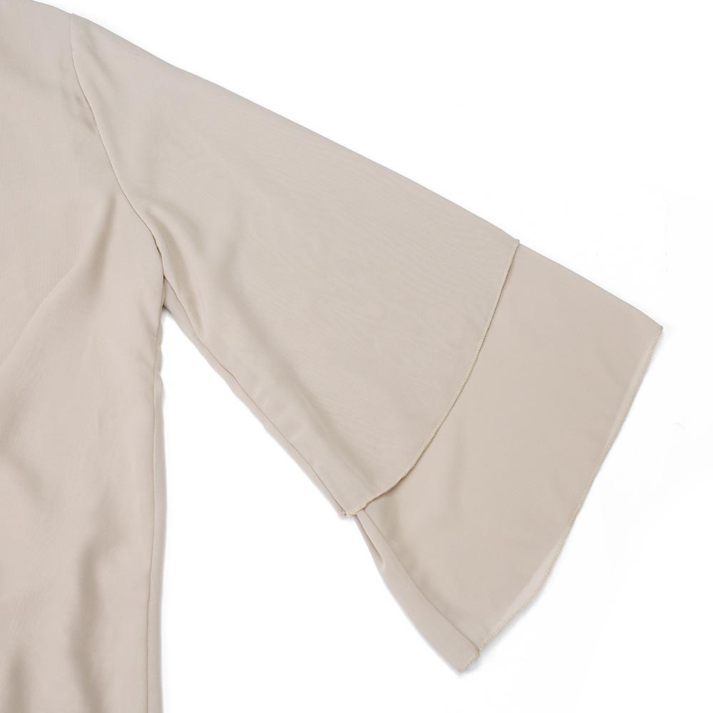 Muslim Plus Size Women's Apricot Cardigan: Sun Protection Long Robe Dress 2023