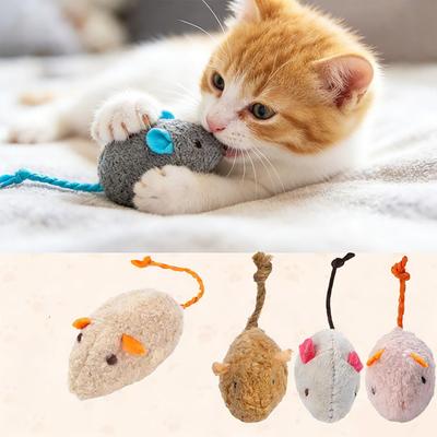 Cat Mouse Toys Stuffed Catnip Plush Mice Cat Toys Interactive Play Cat Chew Toy for Indoor Cats Hunting Instincts And Entertainment