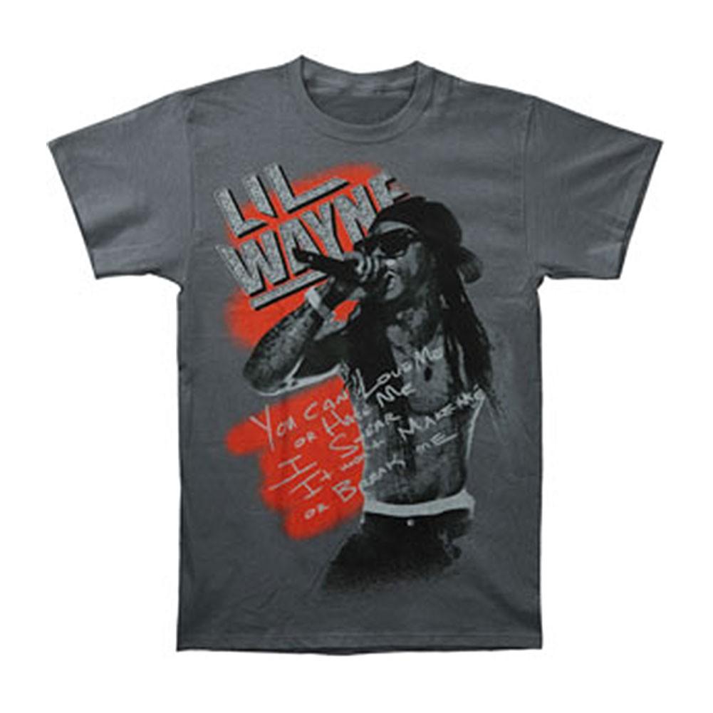 Mens Lil Wayne Scribble T-shirt Small Grey XXL