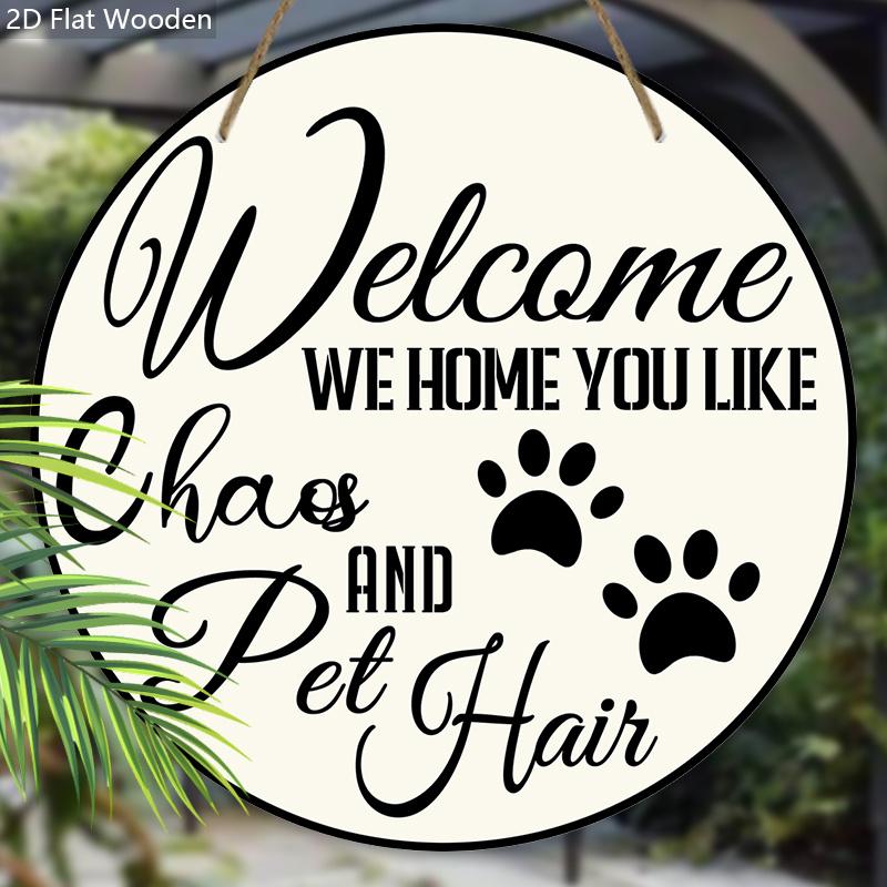 Rustykalny Drewniany Znak Powitalny - Prosta Dekoracyjna Tabliczka do Domu, Pokoju i Dekoracji Świątecznych, Do Użytku Wewnętrznego i Zewnętrznego