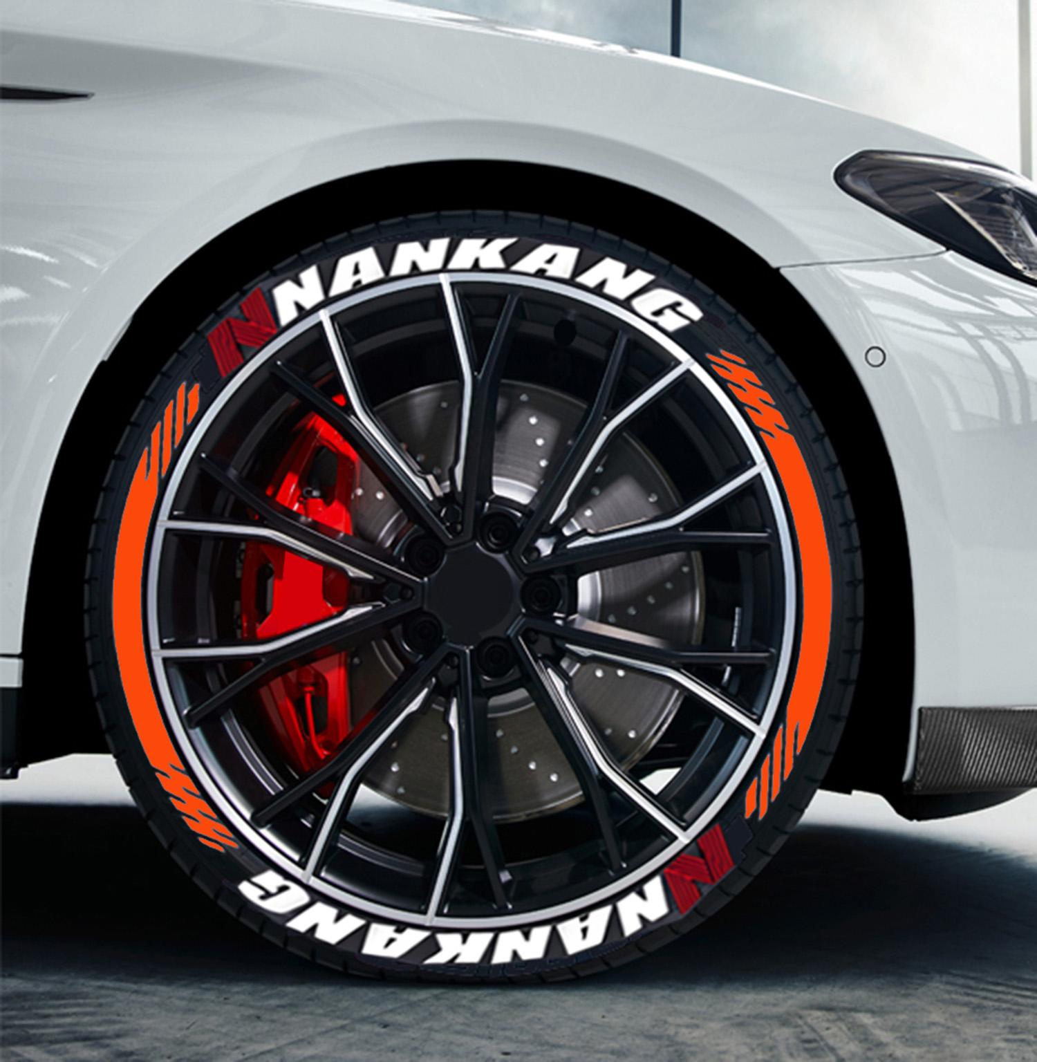 

8pcs/lot NANKANG Car Tire Decals 3D PVC Joined Stickers Tire Decor Stickers Car tuning Tire Decoration Decals Tyre Label Sticker 8SET