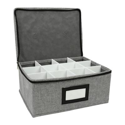 Sturdy Cloth Elegant Glass Holder Box Holds Multiple Stemwares for Easy Access And Space Saving Designs
