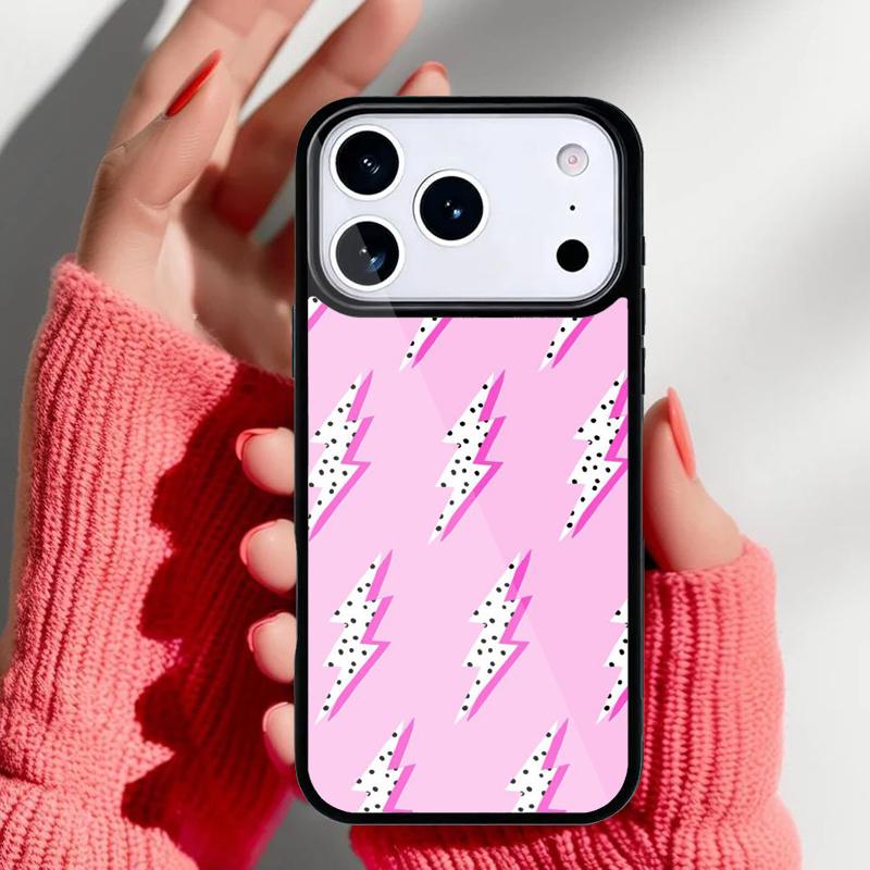 Lightning Bolt Pattern Phone Case for iPhone 17 16 15 14 13 Pro Max Back Cover for 12 11 Pro Coque