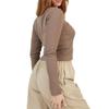 BRAVE SOUL Womens/Ladies Ribbed Long-Sleeved Crop Top