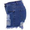 Summer Women's Plus Size Hole Breaking High Waist Temperament Commuter Denim Shorts