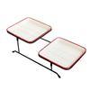 2 Tier Serving Tray Mini Cake Cupcake Stand with Rack for Wedding Buffet Red