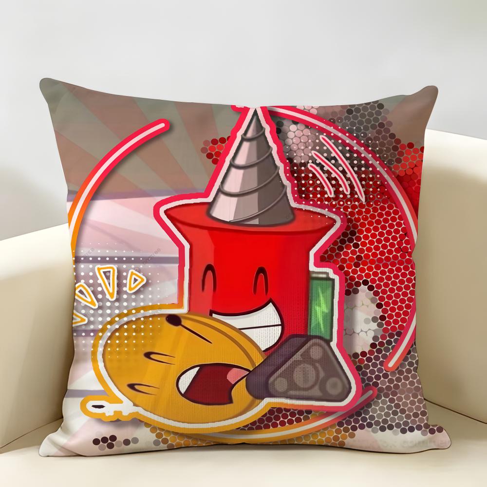 Cute BBattle For BFB Cushion Cover Natural Linen Organic Fabric DoubleSided Printing Room Sofa Decor Pillow Case