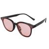 Women Sunglasses Stylish Lightweight Lady UV Protection Glasses for Outdoor Travel Black Frame Pink