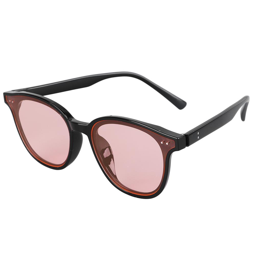 Women Sunglasses Stylish Lightweight Lady UV Protection Glasses for Outdoor Travel Black Frame Pink